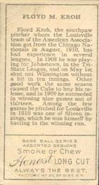 Floyd M. Kroh  baseball card collectible - Main Image 2