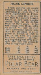 Frank LaPorte  baseball card collectible - Main Image 2