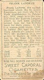 Frank LaPorte  baseball card collectible - Main Image 2