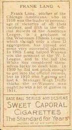 Frank Lange  baseball card collectible - Main Image 2