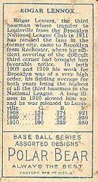 Ed Lennox  baseball card collectible - Main Image 2