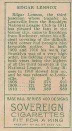 Ed Lennox  baseball card collectible - Main Image 2