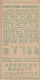 Christy Mathewson  baseball card collectible - Main Image 2