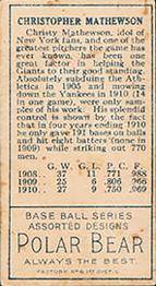 Christy Mathewson  baseball card collectible - Main Image 2