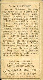 Al Mattern  baseball card collectible - Main Image 2