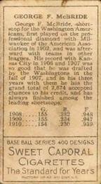 George McBride  baseball card collectible - Main Image 2