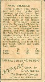Fred Merkle  baseball card collectible - Main Image 2