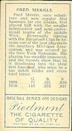 Fred Merkle  baseball card collectible - Main Image 2