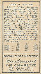 Dots Miller  baseball card collectible - Main Image 2