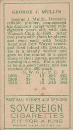 George Mullin  baseball card collectible - Main Image 2