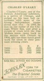 Charley O’Leary  baseball card collectible - Main Image 2