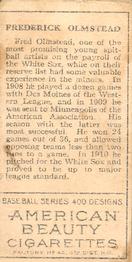 Fred Olmstead  baseball card collectible - Main Image 2