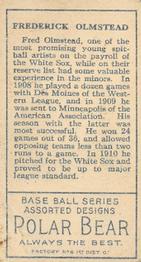 Fred Olmstead  baseball card collectible - Main Image 2