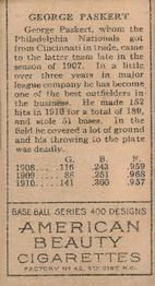 Dode Paskert  baseball card collectible - Main Image 2