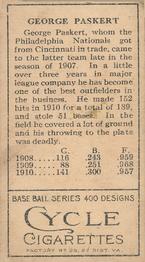 Dode Paskert  baseball card collectible - Main Image 2