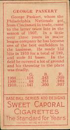 Dode Paskert  baseball card collectible - Main Image 2