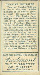 Deacon Phillippe  baseball card collectible - Main Image 2