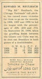 Ed Reulbach  baseball card collectible - Main Image 2
