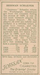 Germany Schaefer  baseball card collectible - Main Image 2