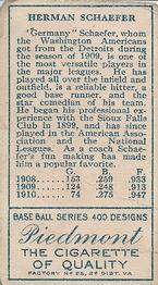 Germany Schaefer  baseball card collectible - Main Image 2