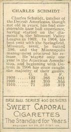 Boss Schmidt  baseball card collectible - Main Image 2