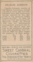 Boss Schmidt  baseball card collectible - Main Image 2