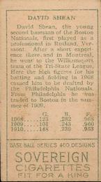 David Shean  baseball card collectible - Main Image 2