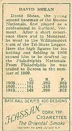 David Shean  baseball card collectible - Main Image 2