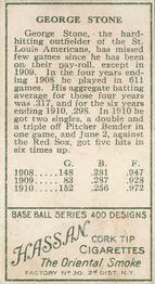 George Stone  baseball card collectible - Main Image 2