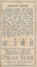 George Stone  baseball card collectible - Main Image 2