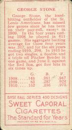 George Stone  baseball card collectible - Main Image 2