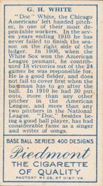 Doc White  baseball card collectible - Main Image 2