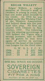 Ed Willett  baseball card collectible - Main Image 2