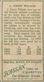 Chief Wilson  baseball card collectible - Main Image 2