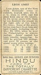 Leon Ames  baseball card collectible - Main Image 2