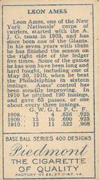 Leon Ames  baseball card collectible - Main Image 2