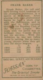 Home Run Baker  baseball card collectible - Main Image 2