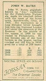 Johnny Bates  baseball card collectible - Main Image 2