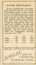 Roger Bresnahan  baseball card collectible - Main Image 2