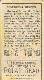 Mordecai Brown  baseball card collectible - Main Image 2