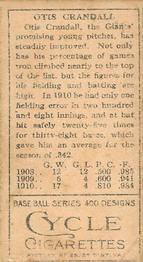 Otis Crandall  baseball card collectible - Main Image 2