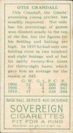 Otis Crandall  baseball card collectible - Main Image 2