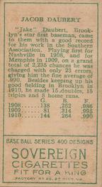 Jake Daubert  baseball card collectible - Main Image 2