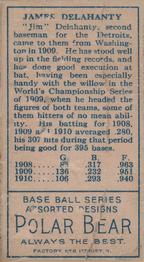Jim Delahanty  baseball card collectible - Main Image 2