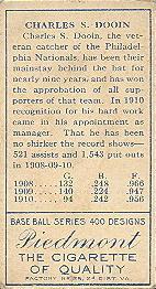 Red Dooin  baseball card collectible - Main Image 2