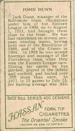 Jack Dunn  baseball card collectible - Main Image 2