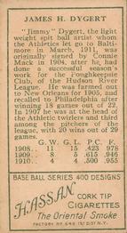 Jimmy Dygert  baseball card collectible - Main Image 2