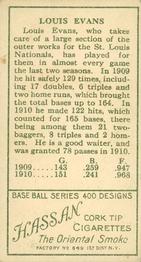 Louis Evans  baseball card collectible - Main Image 2