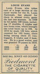 Louis Evans  baseball card collectible - Main Image 2