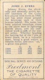 Johnny Evers  baseball card collectible - Main Image 2